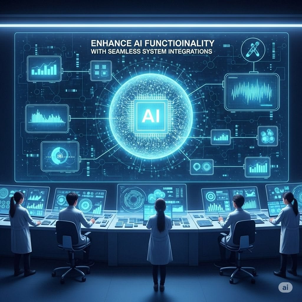 Illustration av AI som lär av data