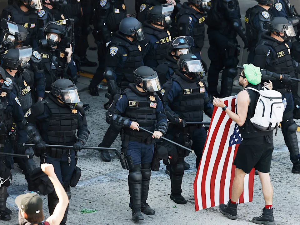 Downtown LA Erupts: Entire District Declared 'Unlawful Assembly' as Immigration Protests Intensify 2 Troops on the Ground in LA