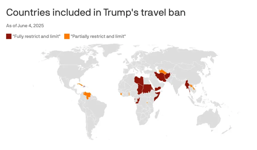 Trump’s Controversial Travel Ban Now Active — Here’s the Full List of the 12 Banned Countries 2 Trump bans 12 countries from travel to US